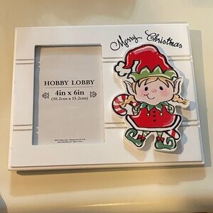 Hobby Lobby Festive Elf Christmas Frame - Red and Green